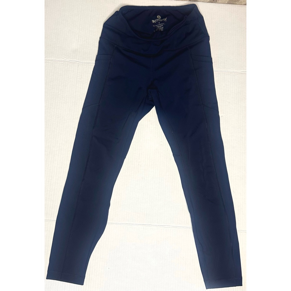Women's Small 90 Degree by Reflex Navy Athletic Leggings